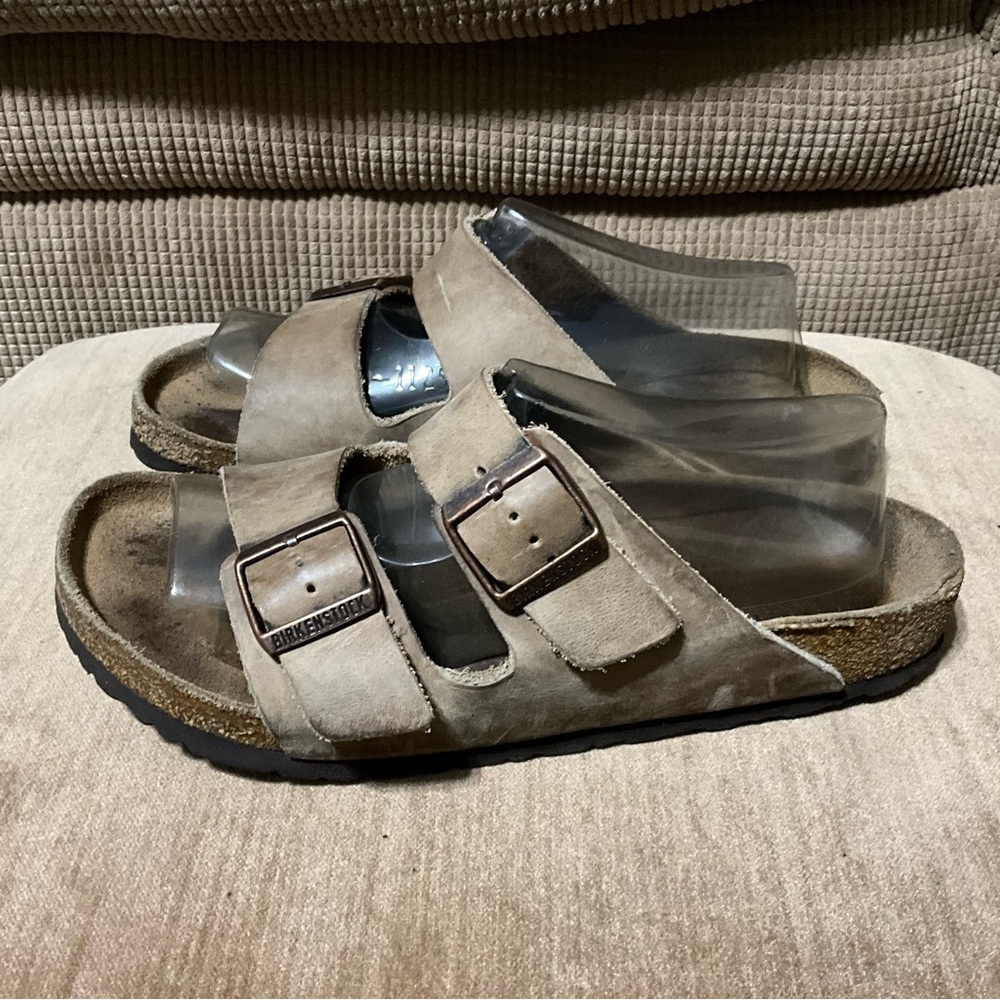 Birkenstock Taupe Suede Double Strap Sandals
